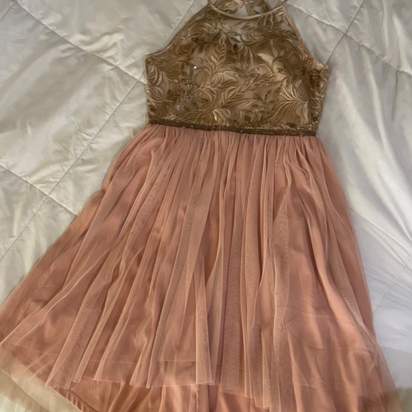 Rare Edition pink and gold formal dresses - Picture 3 of 4